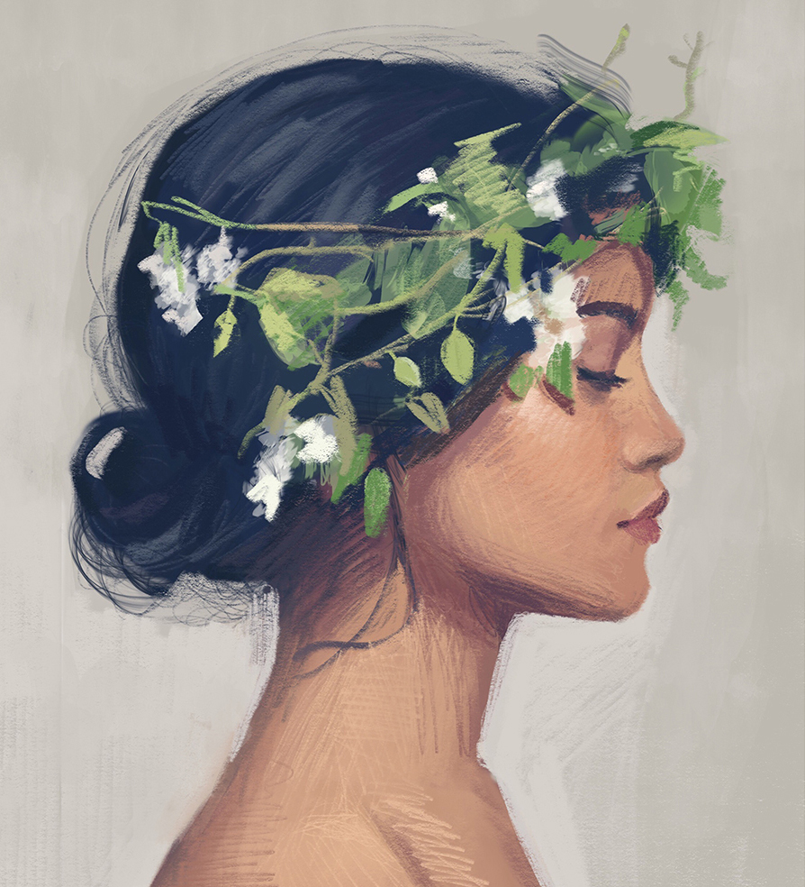 Portrait artwork by Gabrielle Brickey